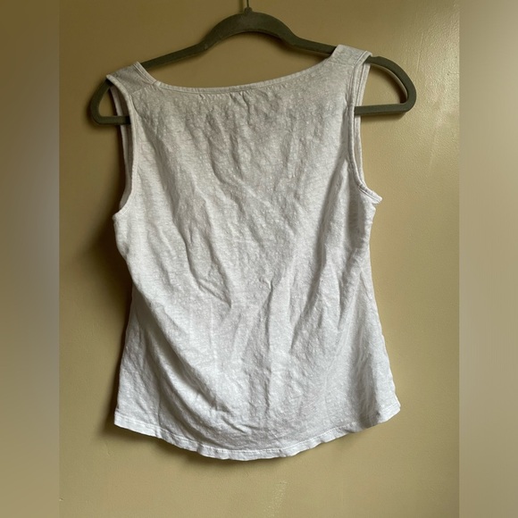 Poetry 100% Linen Tank Size 10 white muscle tank - Picture 4 of 6